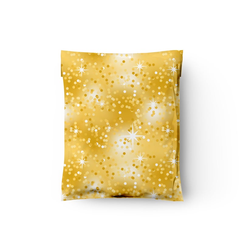 Pro Supply Global 10x13 (100) Gold Confetti Designer Poly Mailers Waterproof Self Sealing Tear Resistant Polymailers Shipping Envelopes Premium Printed Bags For Small Businesses - Image 5